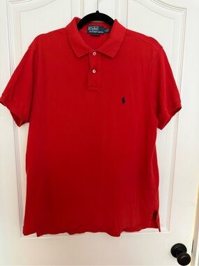 Ralph Lauren Men's Red Polo with Navy Pony